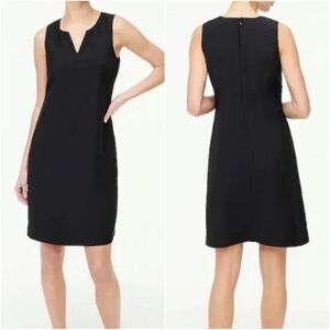 J. Crew Factory Dress Split-neck Suiting Above The Knee Black 10 NWT New